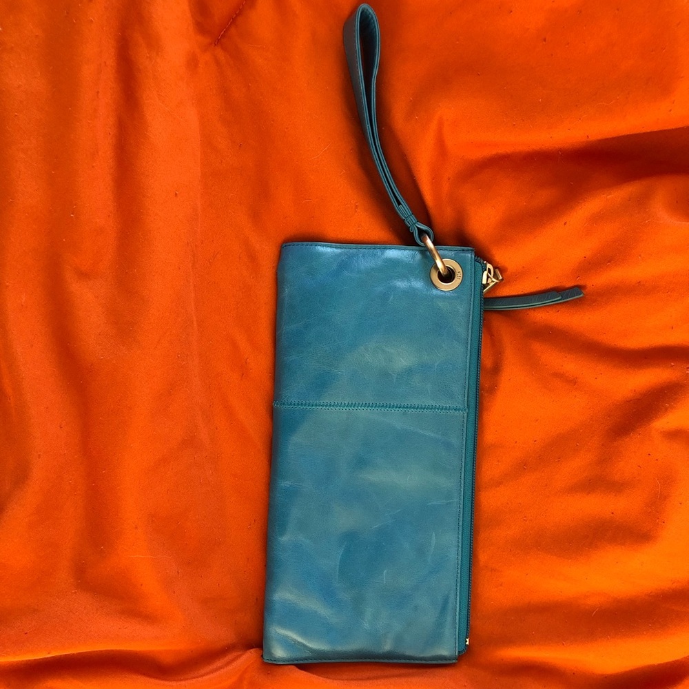 Hobo brand leather wristlet/ clutch